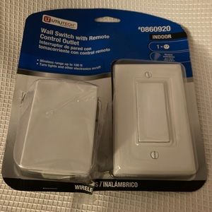 Utlilitech Wall Switch with Remote Control Outlet!